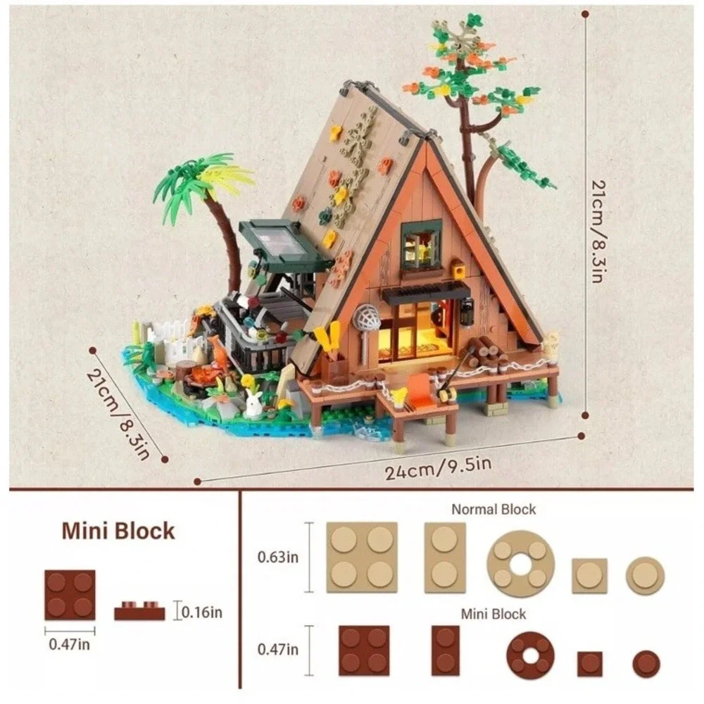 NEW A-Frame Forest Cabin 6028 - High Quality Building Bricks Complete‎ Set